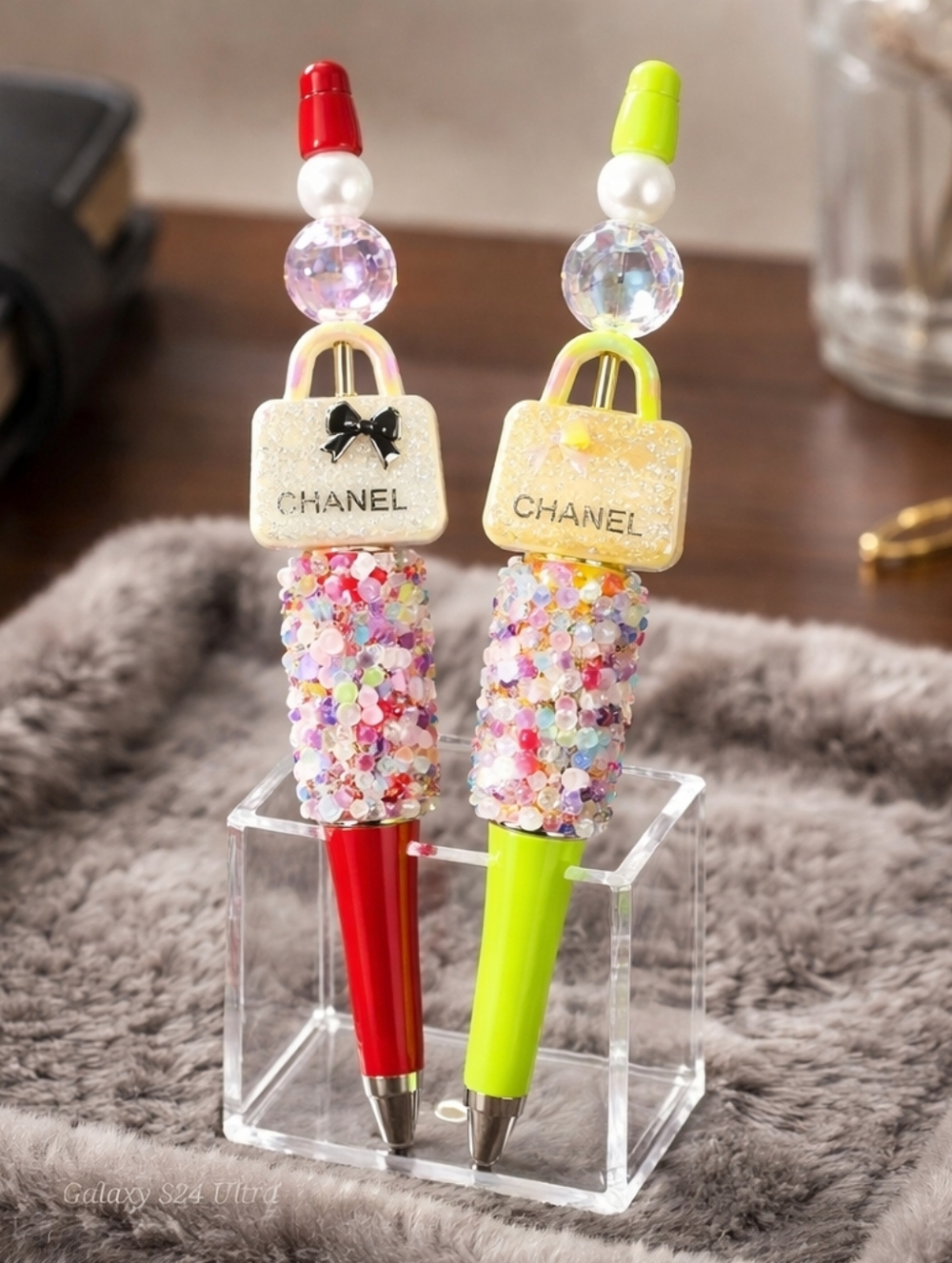 x2 Beaded Pens Handcrafted